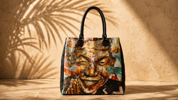Mandela Print Tote Bag – African-Inspired Everyday Carry