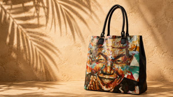 Mandela Print Tote Bag – African-Inspired Everyday Carry