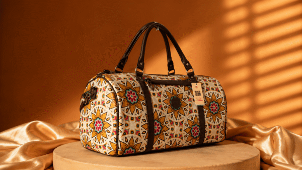 Mandela Print & Duffel Leather Bag – African-Inspired Everyday Carry