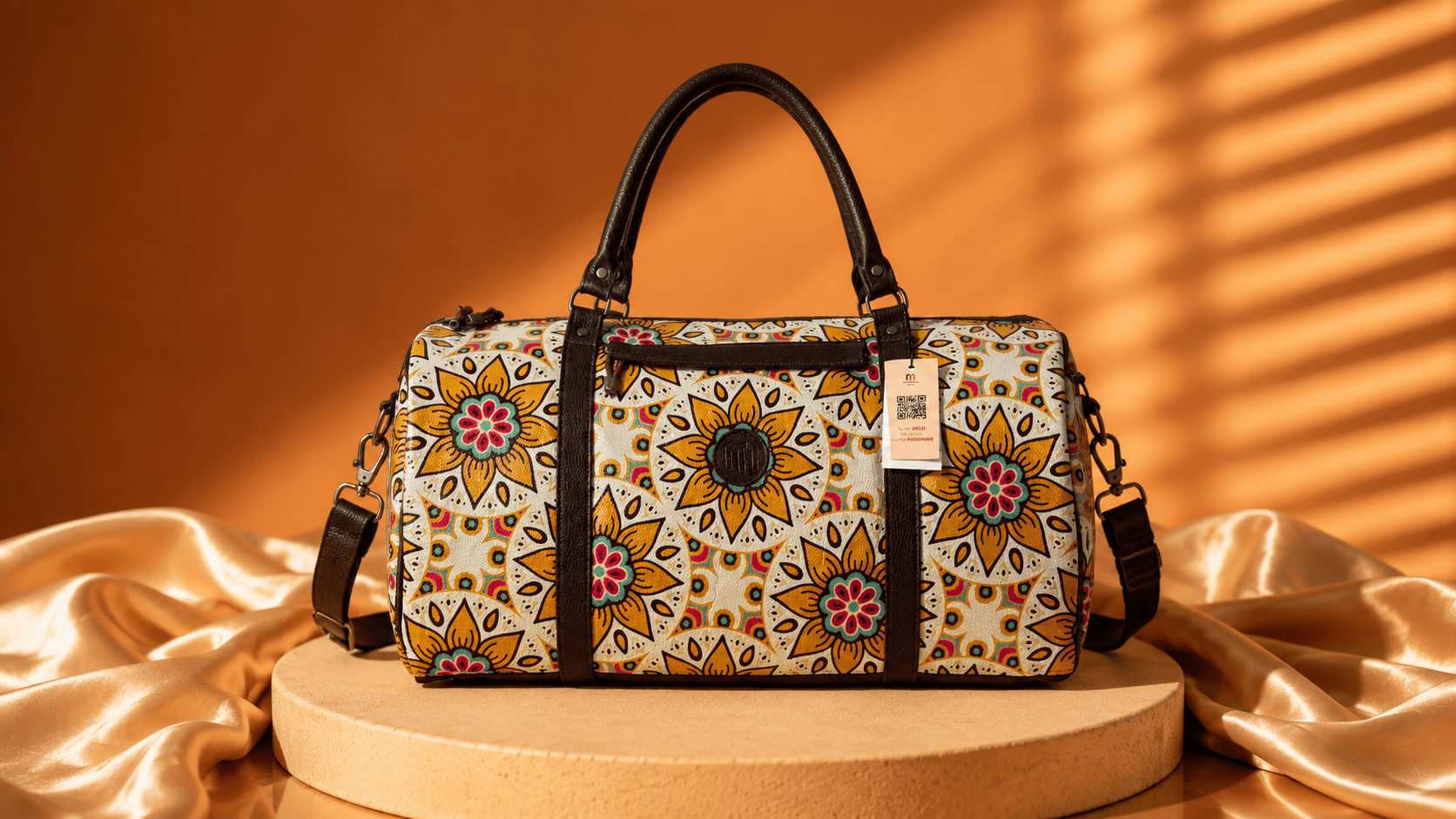 Mandela Print & Duffel Leather Bag – African-Inspired Everyday Carry