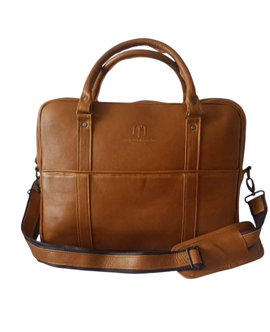 Brown Leather Laptop Bag – Classic Business Style