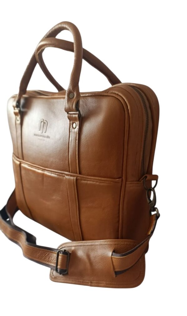 Brown Leather Laptop Bag – Classic Business Style
