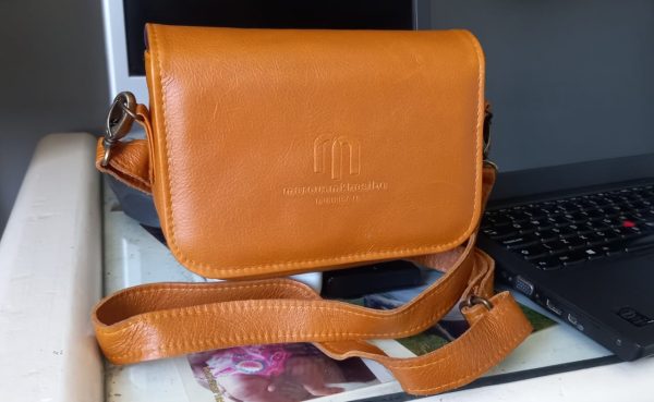Tan Leather Ladies Sling Bag