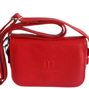 Red Leather Ladies Sling Bag