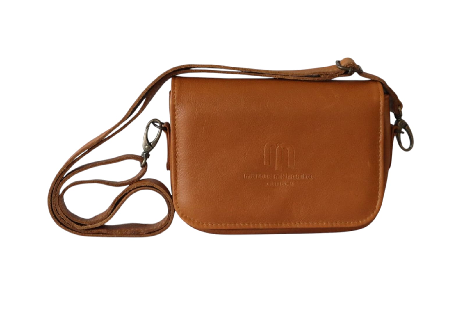 Tan Leather Ladies Sling Bag