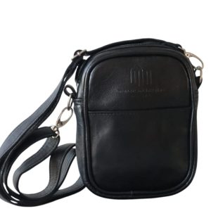 Black Leather Unisex Sling Bag – Everyday Crossbody