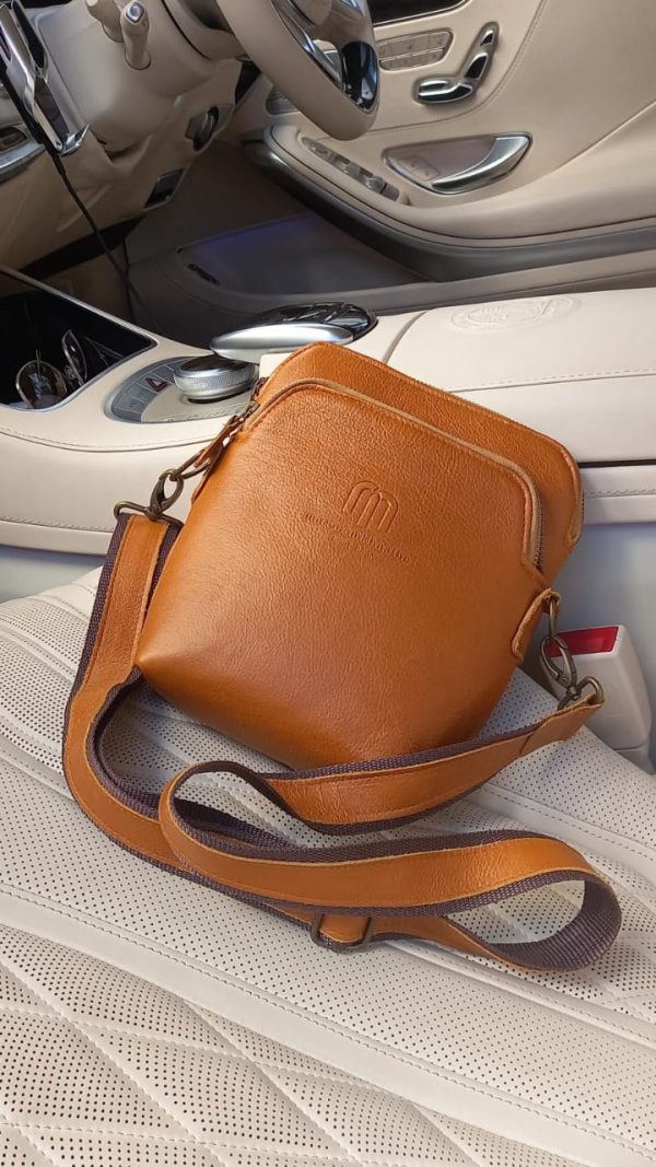 Brown Leather Unisex Sling Bag – Everyday Crossbody