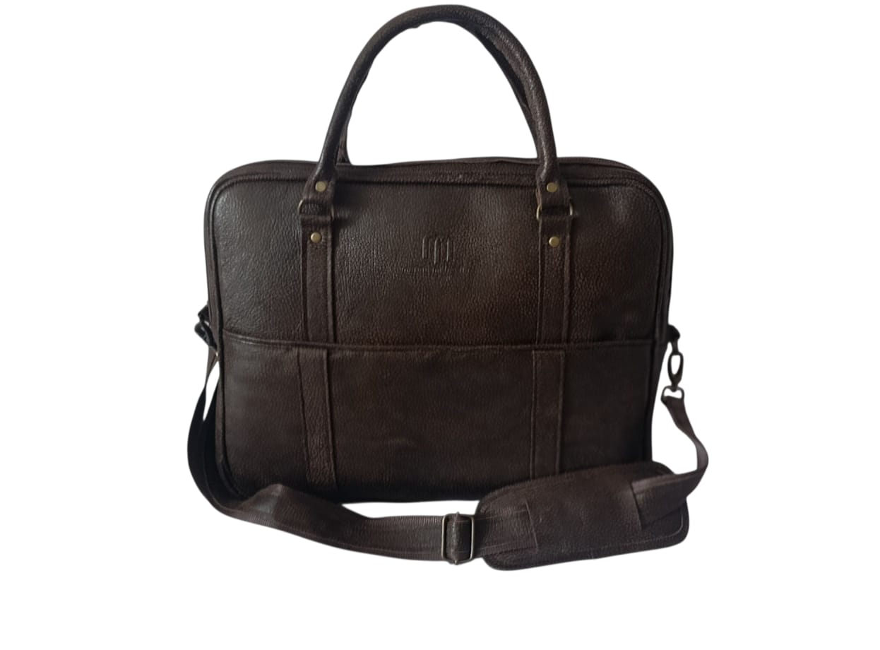 Chocolate Leather Laptop Bag – Classic Business Style